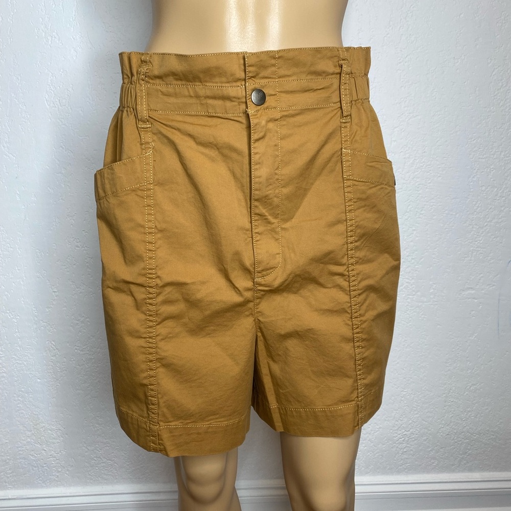 🆕 Madewell Paperbag Utility Shorts High Waisted Women’s Size L Toffee Tan